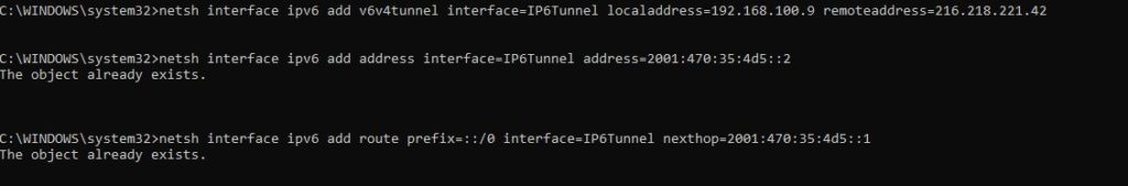 run netsh interface command